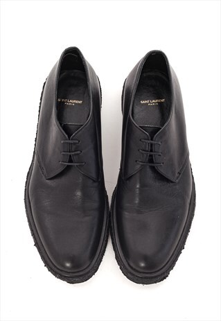 SAINT LAURENT Hugo 25 Derby Shoes Low Leather Black