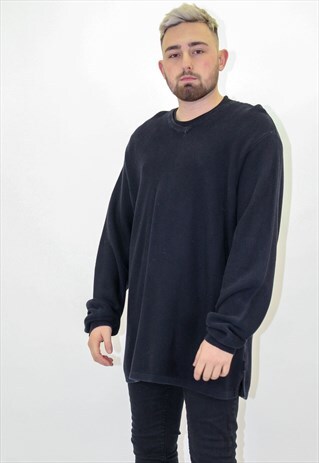 VINTAGE RALPH LAUREN SWEATER JUMPER IN BLACK LARGE