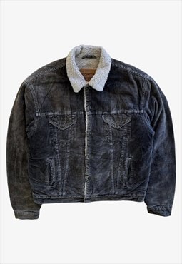 Vintage 90s Levis 71500 Grey Corduroy Jacket