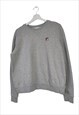 VINTAGE FILA SWEATSHIRT SMALL LOGO IN GREY L