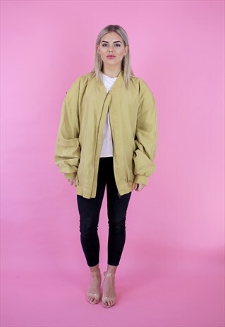 90S SILK OVERSIZED BOMBER JACKET
