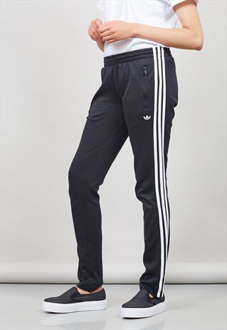 90'S STRIPPED CLASSIC ADIDAS BLACK VINTAGE JOGGERS
