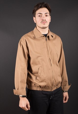 BROWN ZIP UP HARRINGTON JACKET BY LEE