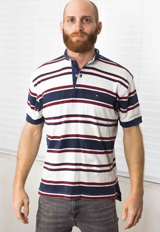 VINTAGE TOMMY HILFIGER T-SHIRT LOGO 90S S 8.4