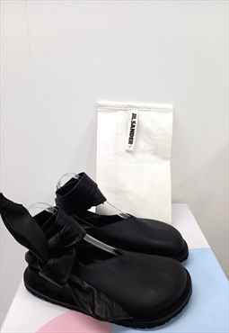 00's Jil Sander x Birkenstock Strap Ballerinas Black