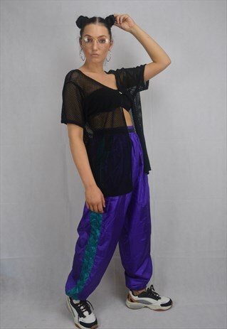 VINTAGE BLACK CROCHET FESTIVAL BLOUSE