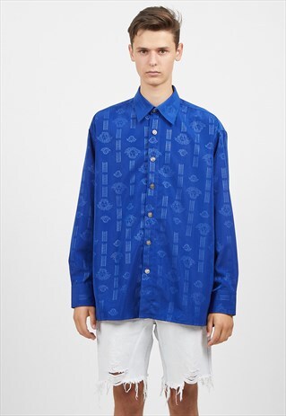VINTAGE BLUE OVERSACER LONG SLEEVE SHIRT