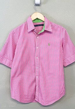 Vintage Y2K Ralph Lauren Women's Shirt Pink Striped