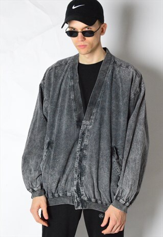 VINTAGE 60S GREY ACID WASH LIGHTWEIGHT DENIM JACKET
