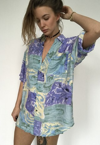 PATTERNED OVERSIZED RETRO VINTAGE UNISEX FESTIVAL SHIRT