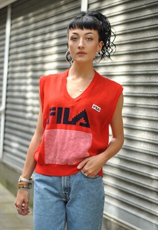 VINTAGE 80'S FILA KNITTED TANK