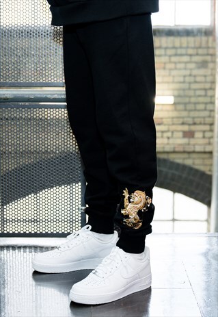 PRESTIGE TRACKSUIT BOTTOMS - BLACK