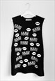 HARD COUTURE KISSES GRAPHIC PRINT SLEEVELESS TEE
