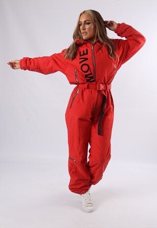VINTAGE SKIN FULL SKI SUIT SNOW SPORTS UK 14 L (D8AJ)