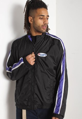 VINTAGE FILA SHELL JACKET BLACK