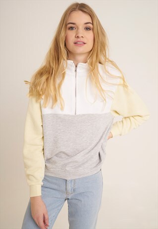 SUBDUED COLORBLOCK 1/4 ZIP FLEECE