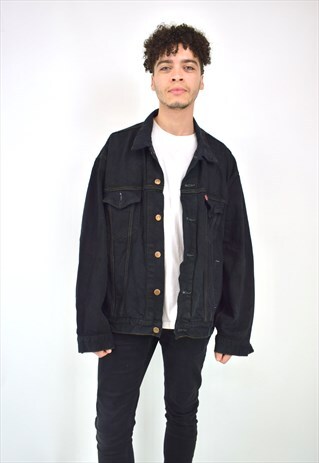 VINTAGE 90'S LEVI BLACK DENIM JACKET
