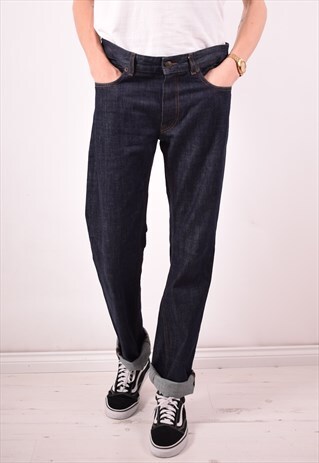 LACOSTE MENS VINTAGE JEANS W34 L34 BLUE 90S