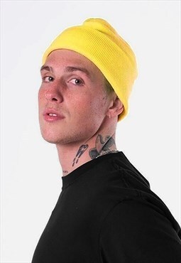 54 Floral Essential Cuffed Beanie Hat - Yellow