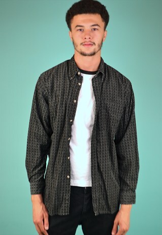VINTAGE 90'S PATTERNED CORDUROY SHIRT