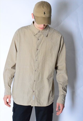 VINTAGE 90S BEIGE LONG SLEEVE SHIRT