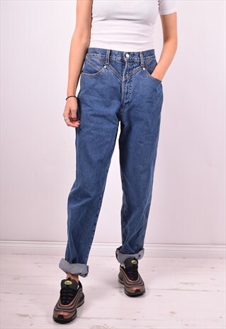 WOMENS VINTAGE JEANS W30 L32 BLUE 90'S