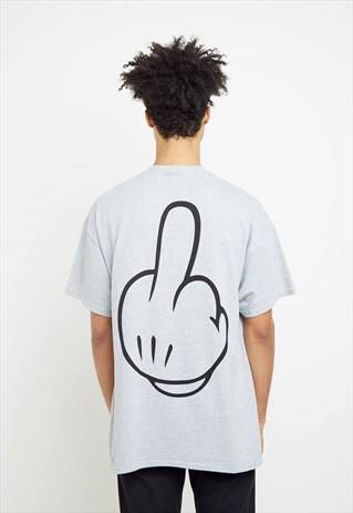 HAND GESTURE GREY TEE