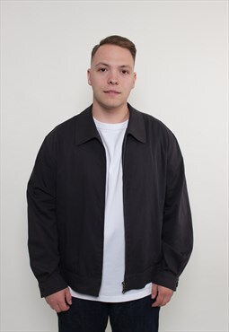 Vintage 90s Harrington jacket, minimalist heavy cotton work 