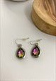 RAINBOW GEM TEARDROP EARRINGS