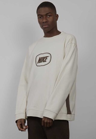 VINTAGE 90'S NIKE BEIGE/ BROWN SWEATER