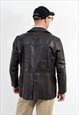 VINTAGE 70S LEATHER JACKET IN BROWN FITTED