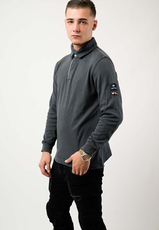 VINTAGE TOMMY HILFIGER LONG SLEEVE SOFT FEEL POLO