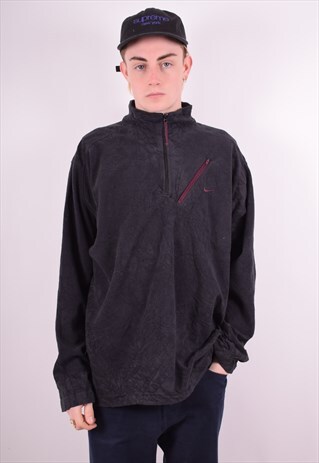 NIKE MENS VINTAGE FLEECE JUMPER XL BLACK 90'S