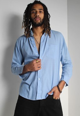 Vintage Smart Long Sleeved Shirt Blue