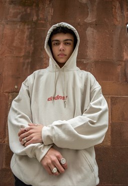 Hoodie in Sand With Go Raving Print