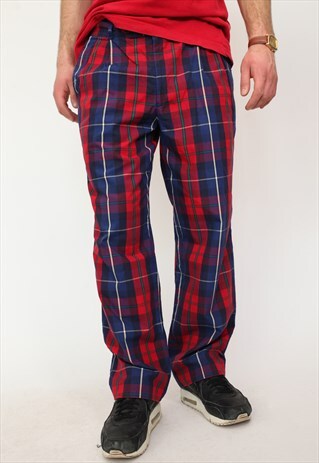 VINTAGE 90'S CHECKED CHINOS TROUSERS