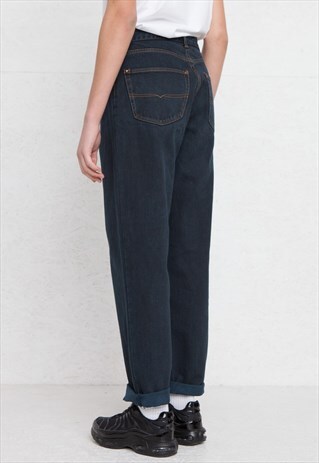 VINTAGE RETRO DARK BLUE DENIM JEANS