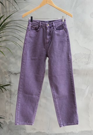 WASHED VIOLET MOM JEANS - 209