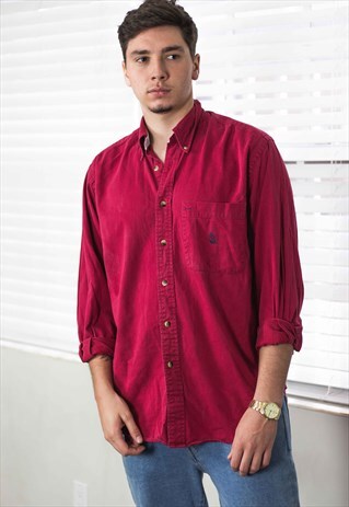 VINTAGE NAUTICA SHIRT LOGO 90S M 15.1