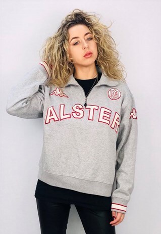 VINTAGE KAPPA ZIP UP PULLOVER SWEATSHIRT