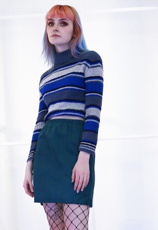 CORDUROY MINI IN TURQUOISE