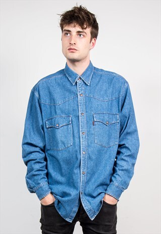 VINTAGE 90'S LEVI'S DENIM LONG SLEEVE SHIRT