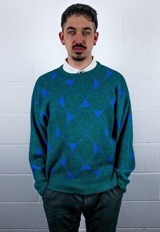 VINTAGE 90S PATTERN KNIT JUMPER