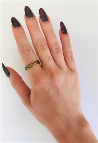 1970S VINTAGE CLOISONNE ENAMEL RING