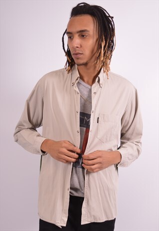 VALENTINO MENS VINTAGE SHIRT LARGE GREY 90S