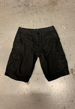Utility Cargo Shorts in Black