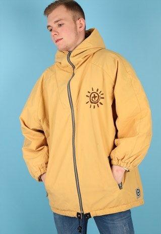 VINTAGE PADDED JACKET IN YELLOW NJ569