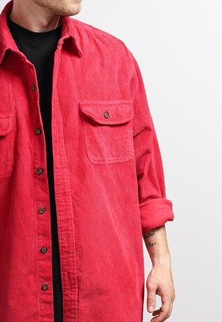VINTAGE CORDUROY SHIRT RED