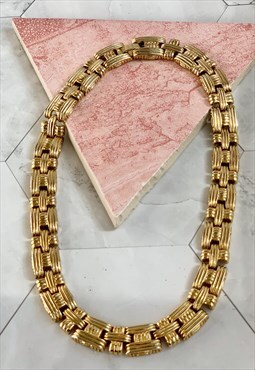 REVIVAL 80s Gold Chain Necklace Neck Chain Vintage Jewellery