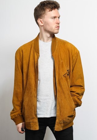 VINTAGE SUEDE BOMBER JACKET